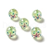 AB Color Transparent Crackle Acrylic Round Beads OACR-A013-04D-2