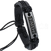 PU Leather Cord Adjustable Bracelets PW-WGDA601-02-1