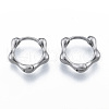 Non-Tarnish 316 Surgical Stainless Steel Bamboo Stick Hoop Earrings for Men Women EJEW-N052-06-1