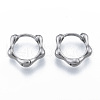 316 Surgical Stainless Steel Bamboo Stick Hoop Earrings for Men Women EJEW-N052-06-1