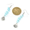 Natural White Jade(Dyed) Chips Dangle Earrings EJEW-JE05578-3