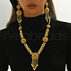 Luxury Middle Eastern Alloy Flower Tassel Earrings & Necklaces Sets for Wedding IE5222-4