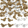 80Pcs 2 Colors Tibetan Style Alloy Beads TIBEB-FG0001-04-1