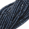 Dyed Natural Malaysia Jade Rondelle Beads Strands X-G-E316-2x4mm-52-1