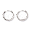 Rack Plating Brass Beaded Huggie Hoop Earrings for Women KK-D069-09P-RS-1