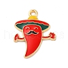 Alloy Enamel Pendants FIND-M060-23H-G-1
