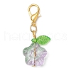 Flower Glass Pendant Decorations HJEW-JM03336-4