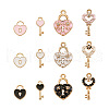 60Pcs 12 Style Alloy Enamel Pendants ENAM-PJ0001-05-2