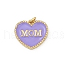 Brass Enamel Pendants KK-M322-05G-2