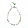 Natural Amazonite Beaded Bracelets BJEW-JB05313-02-1