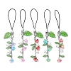 Glass & Acrylic Mobile Straps HJEW-JM01536-S-1