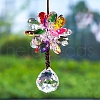 Glass Flower Pendant Decorations PW-WG637EB-03-1