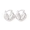 Brass Thick Hoop Earrings for Women EJEW-F303-11P-1