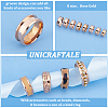 Unicraftale 16pcs 8 Style 201 Stainless Steel Grooved Finger Ring Settings RJEW-UN0001-28-5