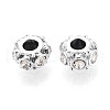 Alloy Rhinestone European Beads FIND-N009-03P-1