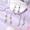 3Pair Brass Oval Dangle Earrings EJEW-JE06240-1