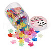 Yilisi 200Pcs 10 Colors Frosted Acrylic Bead Caps MACR-YS0001-02-16