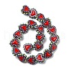 Handmade Lampwork Bumpy Beads Heart LAMP-V001-07A-2