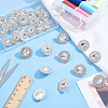 MAYJOYDIY US 30Pcs Alloy Rhinestone Shank Buttons BUTT-MA0001-03-4