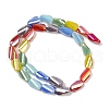 Electroplate Opaque Glass Beads EGLA-D300-01C-2
