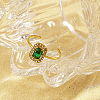 Stylish Stainless Steel Pave Cubic Zirconia Cuff Rings for Women PN1214-4-1