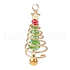 Brass & Glass Pendants PALLOY-JF02991-02-1