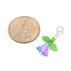8Pcs Tulip Acrylic & Glass Pendant Decorations HJEW-JM03081-02-5