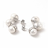304 Stainless Steel Stud Earrings EJEW-C017-03P-2