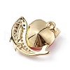 Real 18K Gold Plated Rack Plating Brass Micro Pave Cubic Zirconia Pendants KK-C015-28G-09-3