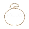 2Pcs 2 Colors 304 Stainless Steel Singapore Chain Bracelet Making AJEW-JB01306-2