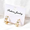 Brass Hoop Earrings EJEW-S256-03A-G-3