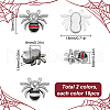 SUNNYCLUE 32Pcs 2 Colors Alloy Rhinestone Slide Charms FIND-SC0010-38-2