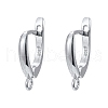Anti-Tarnish Rhodium Plated 925 Sterling Silver Leverback Earrings STER-K168-003P-1