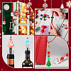 SUNNYCLUE 18Pcs 9 Styles Christmas Theme Silicone Focal Beads SIL-SC0002-28-5