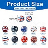 20Pcs 10 Styles Printed Natural Wooden Beads WOOD-YW0001-19-2