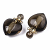 Natural Smoky Quartz Pendants G-T131-16B-3