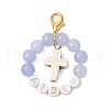 3Pcs Acrylic Letter & Natural Quartz & White Jade & Rose Quartz Beads Pendant Decorations HJEW-JM03014-4