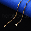 PVD Vacuum Plating 304 Stainless Steel Cable Chain Necklace NJEW-S420-004G-1