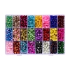Spray Painted Crackle Glass Beads CCG-YW0001-02-6mm-2