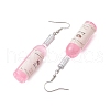 Wine Bottle Resin Dangle Earrings EJEW-JE05878-02-4