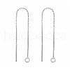 Anti-Tarnish Rhodium Plated 925 Sterling Silver Ear Stud Findings STER-G022-04P-1