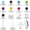 DIY Natural & Synthetic Mixed Gemstone Necklaces Dangle Earrings Making Kit DIY-YW0008-59-2