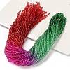 Transparent Painted Glass Beads Strands DGLA-A034-T1mm-A24-1