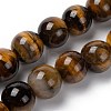 Natural Tiger Eye Round Bead Strands G-R200-14mm-1