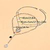 2Pcs Heart Brass Black Enamel Pendant 3 Layer Necklaces for Women FS-WGFF7B3-01-5