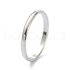 Non-Tarnish 2mm Polished Plain Dome Finger Ring for Girl Women RJEW-C012-05F-P-3