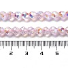 Electroplate Glass Beads Strands GLAA-A014-02L-4