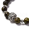 Natural & Synthetic Gemstone Beads Stretch Bracelst for Men Women BJEW-JB06703-6
