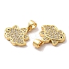 Brass Micro Pave Cubic Zirconia Pendants KK-A180-12G-2