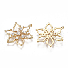 Brass Filigree Pendants X-KK-T038-381G-2